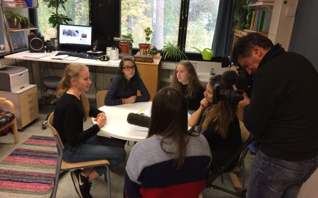 Eurooppalaista tv-reportaasia kuvattiin koululla – Tournage d’un reportage au Lycée