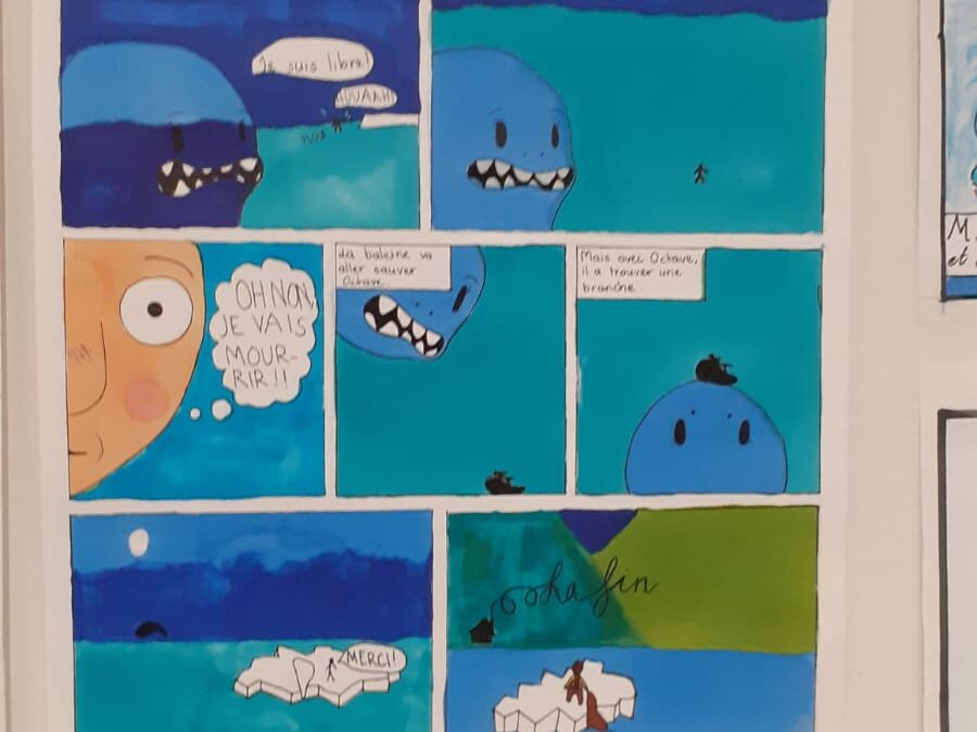 Exposition des oeuvres créées durant l’atelier BD des Classes 6